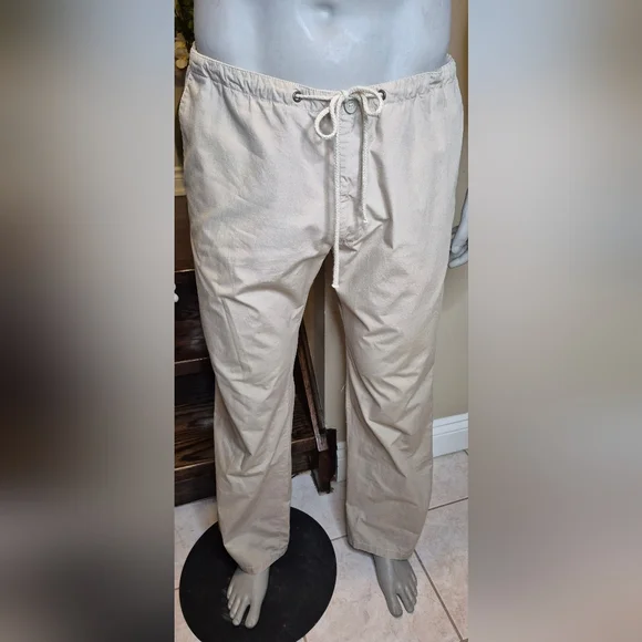 H&M Men's Cream Drawstring Pants - Picture 11 of 12